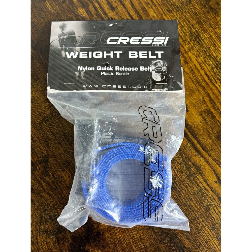 Cressi Nylon Quick Release Weight Belt w/ Plastic Buckle, Blue TA627020 NEW